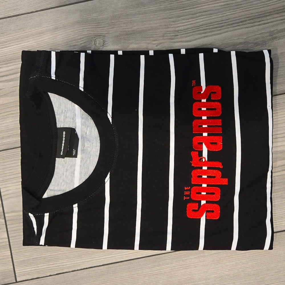The Sopranos Embroidered Striped Tee